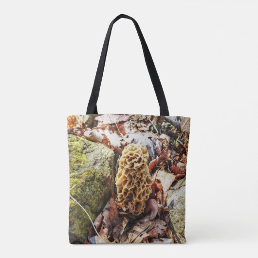 Morel paddenstoel in het wild tote bag (Achterkant)