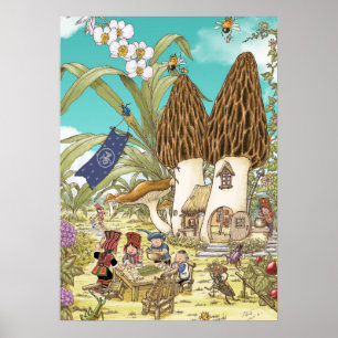 Morel Paddenstoel Kunst — Yunnan Verhaalboek Poster