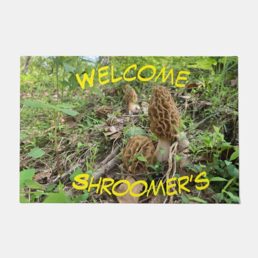 Morel paddenstoel "Shroomers" Deurmat (Voorkant)