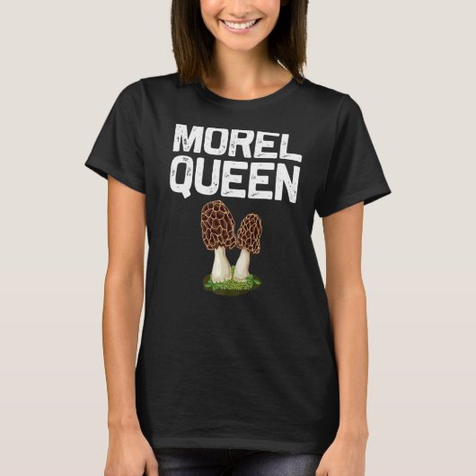 Morel paddenstoel voor vrouwen: paddenstoeljagers t-shirt (Voorkant)