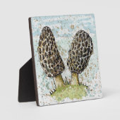 Morel-paddenstoel waterverf afdrukken met elastisc fotoplaat (Voorkant)