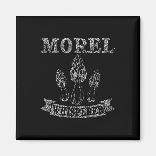 Morel Paddenstoelen Fluisteraar Grappig Vervuild Magneet (Voorkant)