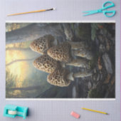 Morel Schimmel Paddenstoelen Illustratie Decoupage Tissuepapier (Craft)