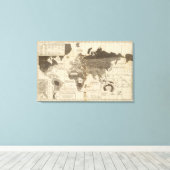 Morele politieke wereld canvas afdruk (Insitu (Houten vloer))