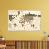 Morele politieke wereld canvas afdruk (Insitu (Woonkamer))