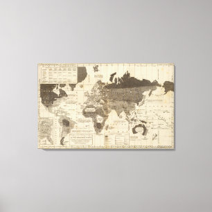 Morele politieke wereld canvas afdruk