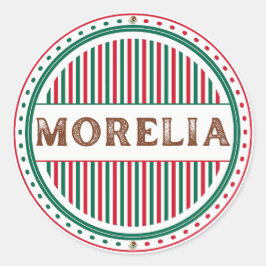 Morelia City Pride Embleem – Mexicaanse identiteit Ronde Sticker