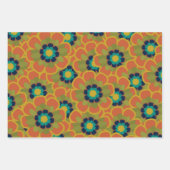 Morelia Flowers Retro  Floral Pattern Inpakpapier Vel (Voorkant 2)