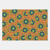 Morelia Flowers Retro  Floral Pattern Inpakpapier Vel (Voorkant)