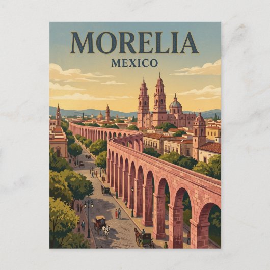 Morelia Mexico Briefkaart (Voorkant)