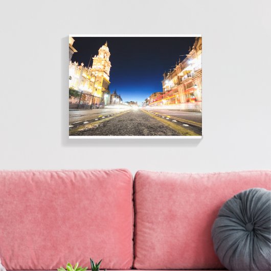Morelia Michoacan Nights Canvas Afdruk (Insitu (Woonkamer))