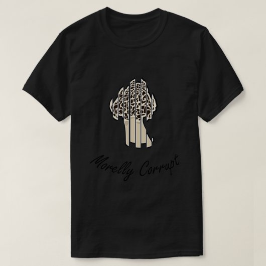 Morelly Corrupt Mushroom Pun T-shirt (Design voorkant)