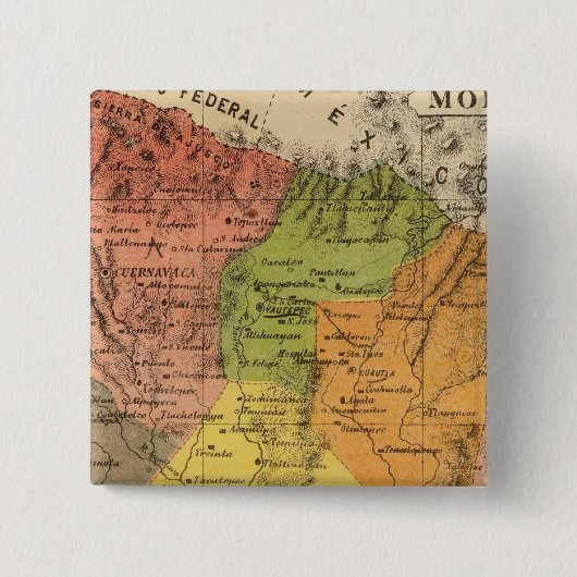 Morelos, Mexico Vierkante Button 5,1 Cm (Voorkant)