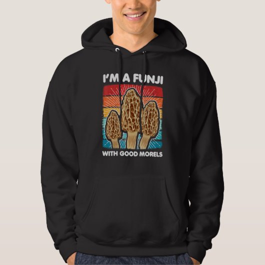 Morels Foraging Mycologist for Mushroom Hunters Hoodie (Voorkant)