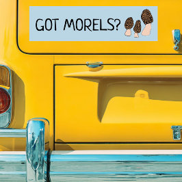 Morels Mushrooms Fun Fungi DOCUSTOMIZE IT Bumpersticker