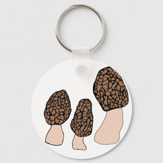 Morels Mushrooms Fun Fungi DOCUSTOMIZE IT Sleutelhanger (Voorkant)
