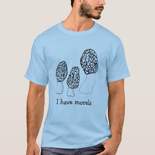 Morels Mushrooms Fun Fungi DOCUSTOMIZE IT T-shirt (Voorkant)