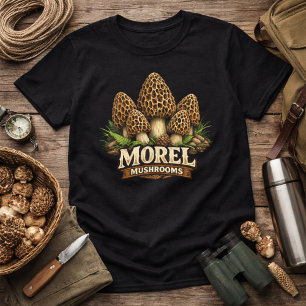Morelzwammen uit het bos t-shirt
