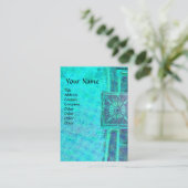 MORENDE STAR 2, MONOGRAM, Blauwgroen, Blauw groen, Visitekaartje (Staand voorkant)