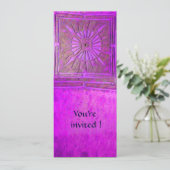 MORENDE STAR, felviolet roze Kaart (Staand voorkant)