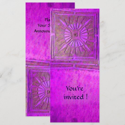 MORENDE STAR, felviolet roze Kaart (Voorkant / Achterkant)