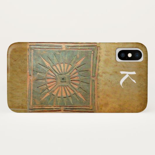 MORENDE STAR, geel, bruin, wit monogram Case-Mate iPhone Case (Achterkant (horizontaal))