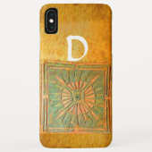 MORENDE STAR, geel, bruin, wit monogram Case-Mate iPhone Case (Achterkant)