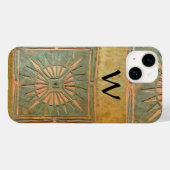 MORENDE STAR, geel, bruin, zwart monogram Case-Mate iPhone Case (Achterkant (horizontaal))