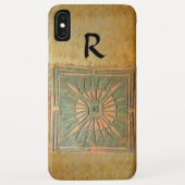 MORENDE STAR, geel, bruin, zwart monogram Case-Mate iPhone Case (Achterkant)