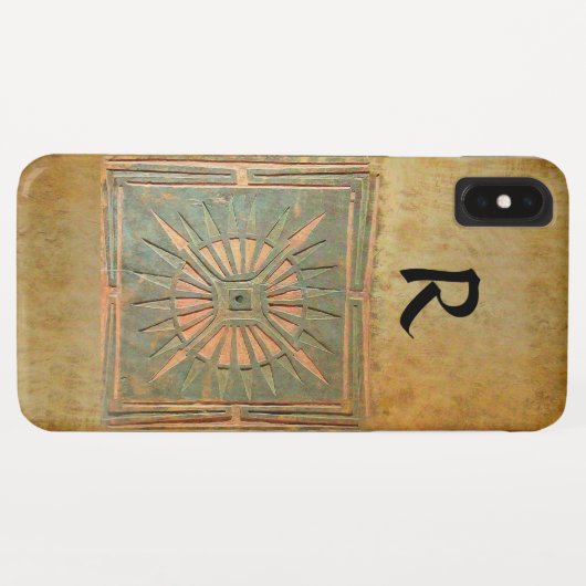 MORENDE STAR, geel, bruin, zwart monogram Case-Mate iPhone Case (Achterkant (horizontaal))