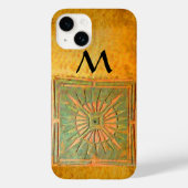 MORENDE STAR, geel, bruin, zwart monogram Case-Mate iPhone Case (Achterkant)