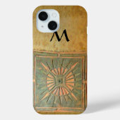 MORENDE STAR, geel, bruin, zwart monogram Case-Mate iPhone Case (Achterkant)