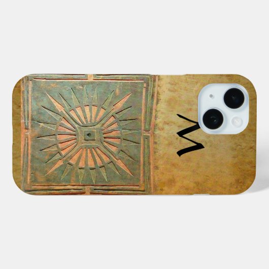 MORENDE STAR, geel, bruin, zwart monogram Case-Mate iPhone Case (Achterkant (horizontaal))