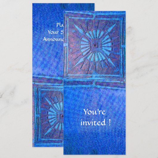 MORENDE STAR, helder blauw Kaart (Voorkant / Achterkant)