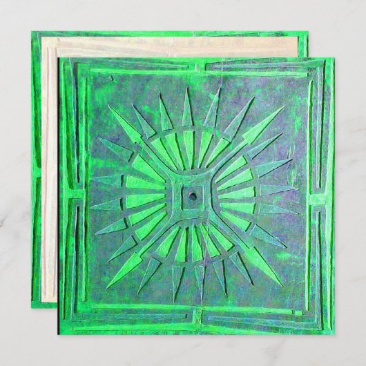 MORENDE STAR, helder groen wit Aankondiging (Voorkant / Achterkant)