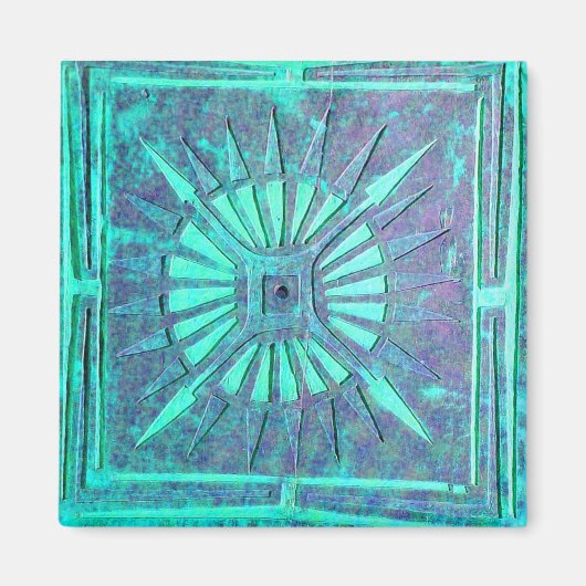 MORENDE STAR, Turquase Blue Green, Blauwgroen Magneet (Voorkant)