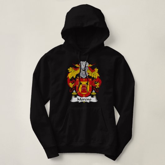 Moreno Coat of Arms Family Crest Hoodie (Design voorkant)