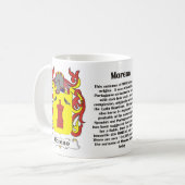 Moreno Family Crest op een mok (Voorkant links)