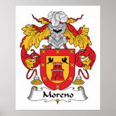 Moreno Family Crest Poster (Voorkant)