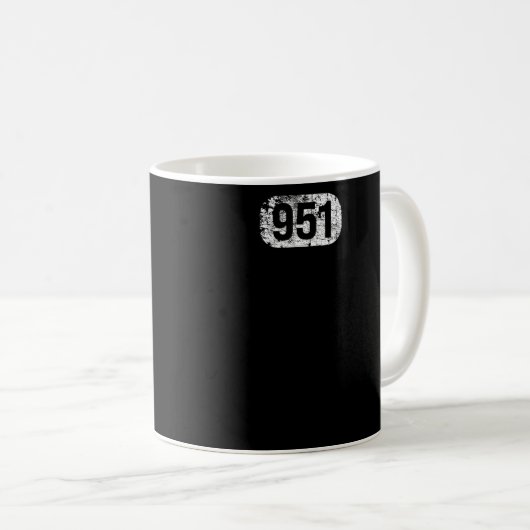 Moreno Valley California 951 Area Code  Ret Koffiemok (Voorkant rechts)