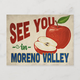 Moreno Valley California Apple - Vintage Travel Briefkaart