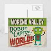 Moreno Valley California Robot - Funny  Briefkaart (Voorkant / Achterkant)