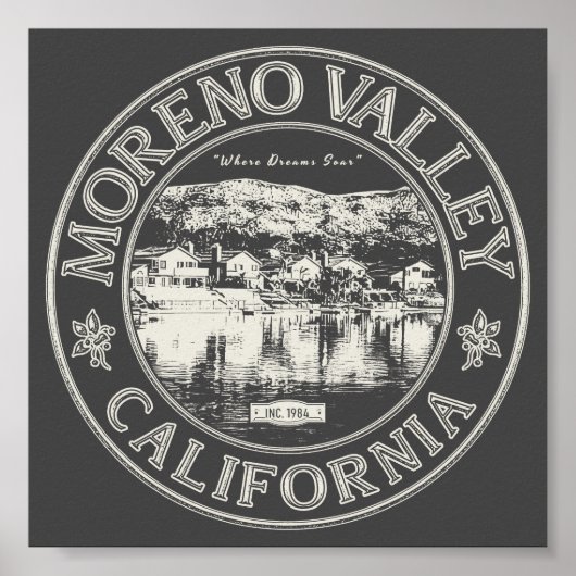 MORENO VALLEY RIVERSIDE CALIFORNIA  POSTER (Voorkant)
