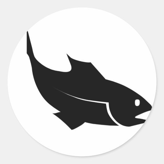 Moreno vissen - Ga vissen Ronde Sticker (Voorkant)