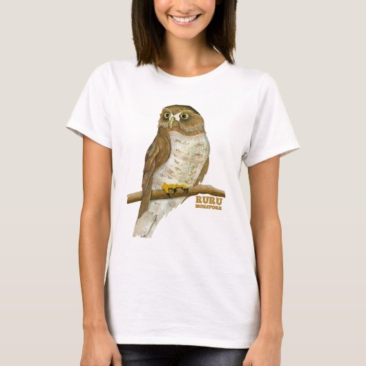 Morepork Ruru Nieuw-Zeeland Vogel T-shirt (Voorkant)