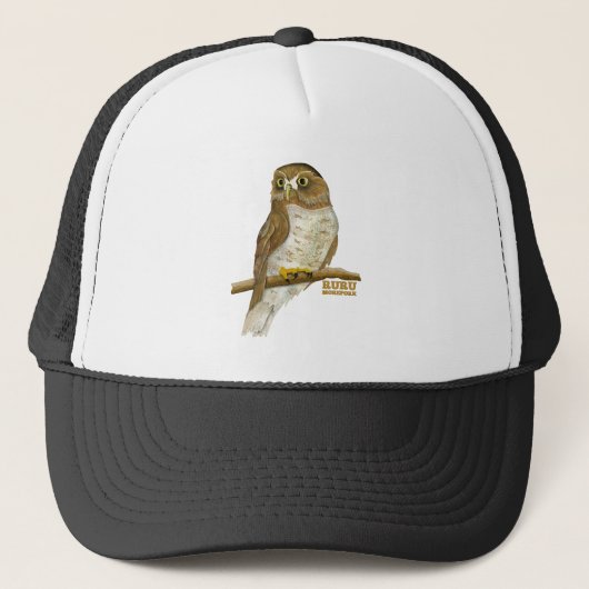 Morepork Ruru Nieuw-Zeeland Vogel Trucker Pet (Voorkant)