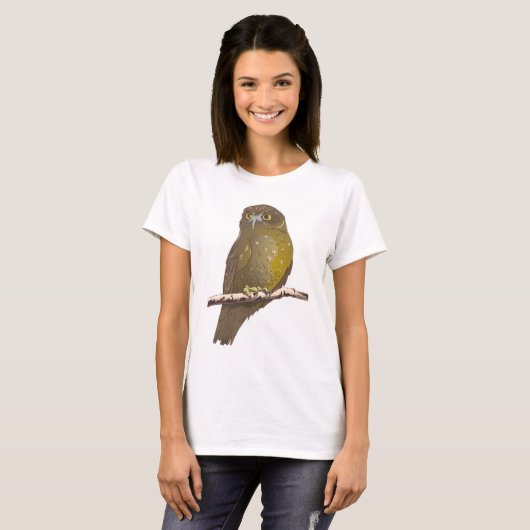 Morepork RURU NZ vogel T-shirt (Voorkant volledig)