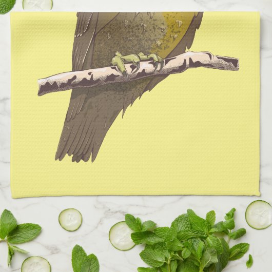 Morepork RURU NZ vogel Theedoek (Gevouwen)