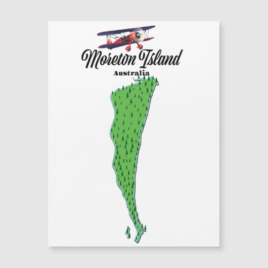 Moreton Island Australia map poster (Voorkant)