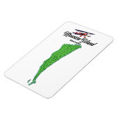 Moreton Island Australia map poster Magneet (Linkerzijde)